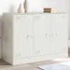Image de vidaXL Buffet blanc 99x39x73 cm acier armoire armoire latérale armoire de rangement armoires placard buffet haut 841726