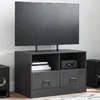 Image de vidaXL Meuble TV noir 67x39x44 cm acier 841739