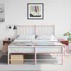Image de vidaXL Tables de chevet 2 pcs rose 345x39x44 cm acier 841754