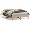 Image de vidaXL Cadre de Lit Sommier à Lattes sur Pieds Lit Double dIntérieur Lit Adulte Meuble de Chambre à Coucher Moderne 842690