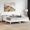 Image de vidaXL Cadre de Lit et Tête de Lit Lit Double avec Sommier à Lattes Lit Adulte Meuble de Chambre à Coucher Blanc 180x200 3216204