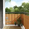 Image de vidaXL Paravent de balcon marron clair 400x90 cm résine tressée écran de jardin écran extérieur écran d'intimité 156269