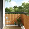 Image de vidaXL Paravent de balcon marron clair 400x100 cm résine tressée écran de jardin écran extérieur écran d’intimité de 156270