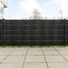 Image de vidaXL Paravents de balcon 10 pcs noir 255x19 cm résine tressée écran de jardin écran extérieur écran d’intimité 156319