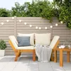 Image de vidaXL Banc de jardin avec coussins 2 en 1 bois dacacia massif banc dextérieur banc de parc siège dextérieur siège de 367579