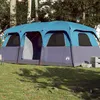 Image de vidaXL Tente de cabine familiale 10 personnes bleu imperméable tente abri de camping abri de jardin tente de camping 94540