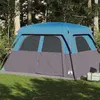 Image de vidaXL Tente de cabine familiale 6 personnes bleu imperméable tente tente de jardin abri extérieur tente de camping 94546