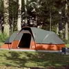 Image de vidaXL Tente Familiale à Dôme 9 Personnes Tente dOmbrage avec Sac de Transport Auvent de Camping Abri de Jardin Orange 94565