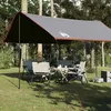 Image de vidaXL Bâche de Camping Toile de Tente Bâche de Protection Bâche de Tente Toile dAbri Randonnée Orange 430x380x210 cm 94684