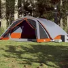 Image de vidaXL Tente de cabine familiale 6 personnes gris imperméable tente abri de camping abri de jardin tente de camping 94748