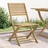 Image de vidaXL Lot de 4 Chaises Pliables de Jardin Sièges avec Dossier Meubles de Patio Terrasse Extérieur Moderne Bois Massif 365740
