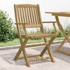 Image de vidaXL Lot de 4 Chaises Pliables de Jardin Sièges avec Dossier Meubles de Patio Terrasse Extérieur Moderne Bois Massif 365742