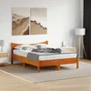 Image de vidaXL Cadre de Lit Lit Double avec Sommier à Lattes Lit Adulte Meuble Chambre à Coucher Moderne Cire Marron 120x190 cm 844752