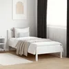 Image de vidaXL Cadre de lit sans matelas blanc 75x190 cm bois de pin massif 844758