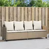 Image de vidaXL Chaise Longue avec Coussins Siège avec Dossier Transat avec Housse Meuble de Jardin Terrasse Patio Moderne Beige 368348