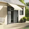Image de vidaXL Auvent Rétractable Store avec Hauteur Réglable Marquise Soleil de Balcon Banne de Jardin Terrasse Patio Crème 368745