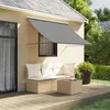 Image de vidaXL Auvent rétractable anthracite 200x150 m tissu et acier store auvent de patio auvent de fenêtre stores auvent de 368752