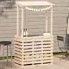 Image de Table de bar dextérieur - VIDAXL - 1125x57x1955 cm - Bois massif - Toit - 2 étagères