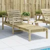 Image de vidaXL Chaise Longue Transat avec Dossiers Réglables et Accourdoirs Bain de Soleil Jardin Piscine Terrasse Extérieur Bois 832542