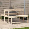 Image de vidaXL Table de Pique-nique Table à Manger Rectangulaire Meuble de Camping Jardin Terrasse Patio Extérieur Moderne Bois 832557
