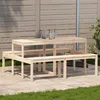 Image de vidaXL Table de Pique-nique Table à Manger Rectangulaire Meuble de Camping Jardin Terrasse Patio Extérieur Moderne Bois 832562