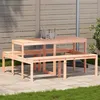 Image de vidaXL Table de Pique-nique Table à Manger Rectangulaire Meuble de Camping Jardin Terrasse Patio Extérieur Moderne Bois 832565
