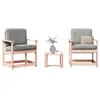 Image de vidaXL Salon de Jardin 3 pcs Canapés de Patio Ensemble de Meubles Mobilier de Terrasse Arrière-cour Exterieur Bois 832633