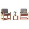 Image de vidaXL Salon de Jardin 3 pcs Canapés de Patio Ensemble de Meubles Mobilier de Terrasse Exterieur Cire Marron Bois de Pin 844663