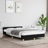 Image de vidaXL Cadre de lit sans matelas noir 120x190 cm tissu 379536