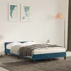 Image de vidaXL Cadre de lit sans matelas bleu foncé 120x190 cm velours 379551