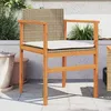 Image de vidaXL Lot de 2 Chaises de Jardin avec Coussins Sièges avec Accoudoirs Fauteuils de Terrasse Patio Moderne Beige Résine 368713