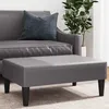 Image de Repose-pieds gris en similicuir 77 x 55 x 31 cm   cadre contreplaqué mousse
