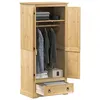 Image de vidaXL Garde-robe Corona 76x50x170 cm bois de pin massif armoire de rangement organisateur de garde-robe armoire 4002768