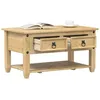 Image de vidaXL Table basse avec tiroirs Corona 85x50x45 cm bois de pin massif table dappoint table de salon table daccent bout