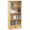 Image de vidaXL Armoire à CD Corona 52x175x103 cm bois de pin massif unité de rangement cd armoire de rangement cd meuble de 4002781
