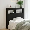 Image de vidaXL Armoire Tête de Lit avec LED Tête de Lit avec Compartiment Meuble de Rangement Chambre à Coucher Accessoire de 839183