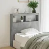 Image de vidaXL Armoire Tête de Lit avec LED Tête de Lit avec Compartiment Meuble de Rangement Chambre à Coucher Accessoire de 839185
