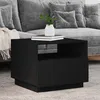 Image de vidaXL Table Basse avec Lumières LED Table dAppoint Bout de Canapé Meuble de Salon Salle de Séjour Moderne Noir Bois 839827