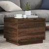 Image de vidaXL Table basse avec lumières LED chêne marron 50x50x40 cm 839874