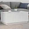Image de vidaXL Table Basse avec Lumières LED Table dAppoint Bout de Canapé Meuble de Salon Salle de Séjour Intérieur Moderne 839875