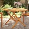 Image de vidaXL Table pliable de jardin Ø110x75 cm bois dacacia solide table table pliante table de camping table à manger 4004911