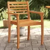 Image de vidaXL Lot de 2 Chaises de Jardin Sièges de Terrasse Chaises de Balcon Meubles de Patio Jardinage Extérieur Bois Massif 4004912