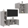 Image de vidaXL Unités murales TV 4 pcs sonoma gris bois dingénierie 3216433