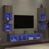 Image de vidaXL Unités Murales TV avec LED 8 pcs Armoires de Télévision Suspendues Meubles Télé de Salon Moderne Gris Sonoma Bois 3216595