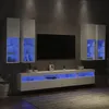 Image de vidaXL Ensemble de Meubles TV Muraux avec Lumières LED 7 pcs Armoires de Télévision Suspendues3216771