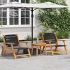 Image de vidaXL Table dappoint Marron Bois dAcacia Massif Mobilier de jardin moderne ensemble extérieur sièges en acacia 367817