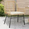 Image de vidaXL Chaises de jardin lot de 2 et coussins marron rotin siège de jardin siège dextérieur chaise dextérieur siège de 369094