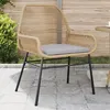 Image de vidaXL Chaises de jardin lot de 2 et coussins marron rotin siège de jardin siège dextérieur chaise dextérieur siège de 369096