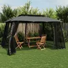 Image de vidaXL Tonnelle avec double toit et parois en filet anthracite acier 368452