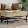 Image de vidaXL Table Basse Bout de Canapé avec Pieds Réglables Table dAppoint Salon Salle de Séjour Intérieur Moderne Chêne 845397